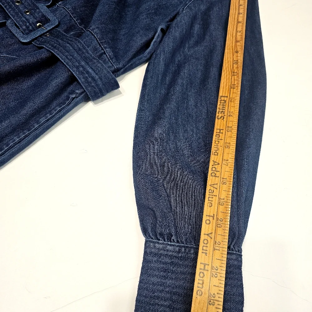 Classic Long Sleeve Denim Dress - Picture 3 of 12